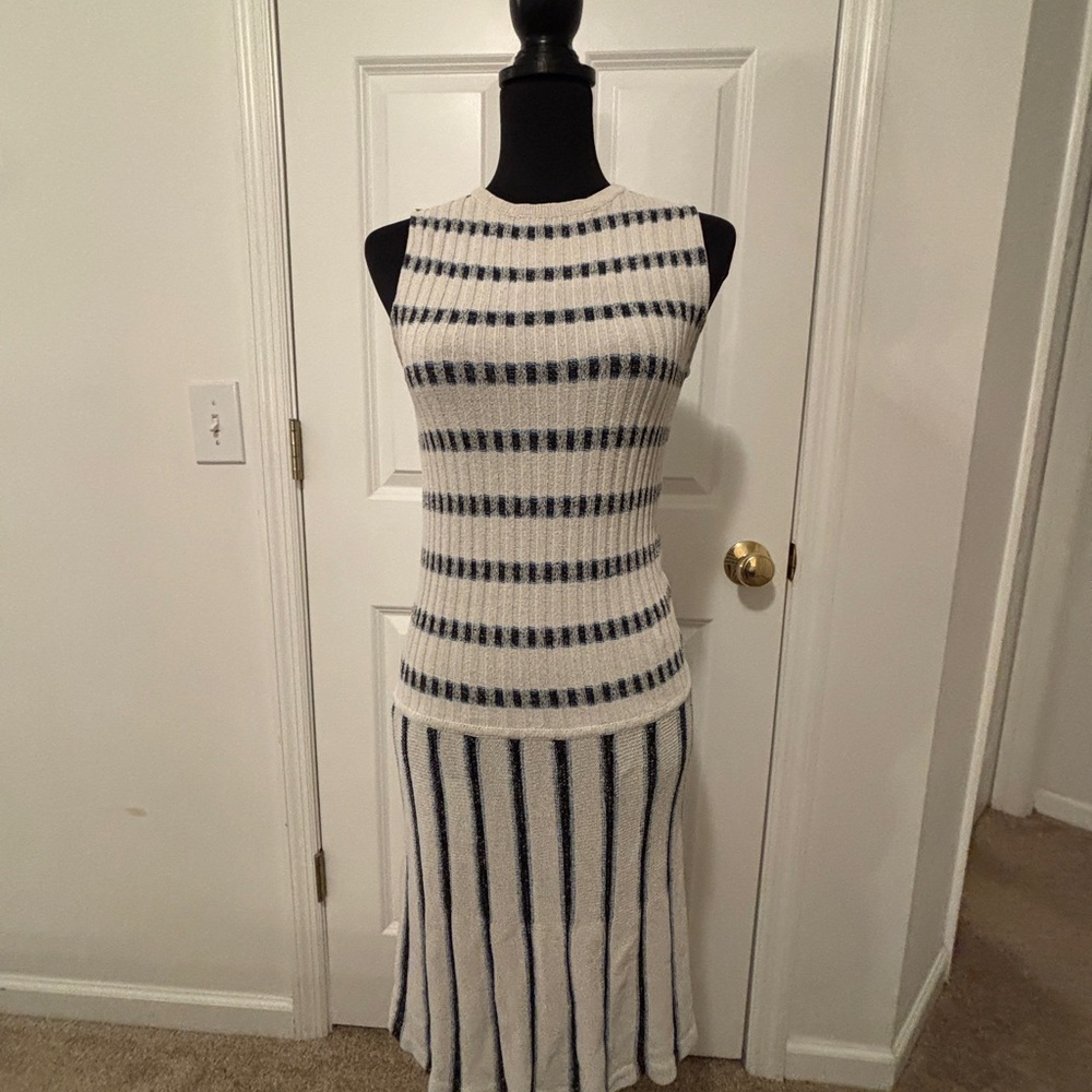 Billy Reid Striped Sleeveless Knit Dress